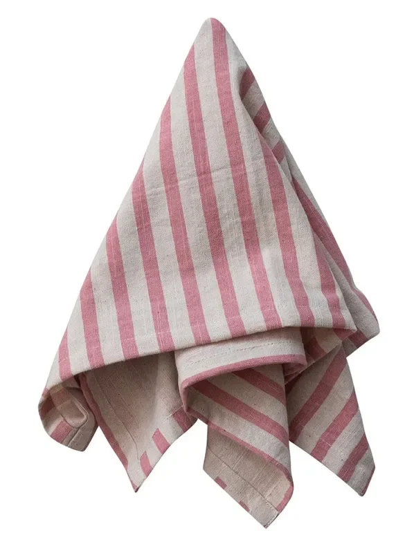 Hazel Mazel – Pink Stripe Dinner Napkin