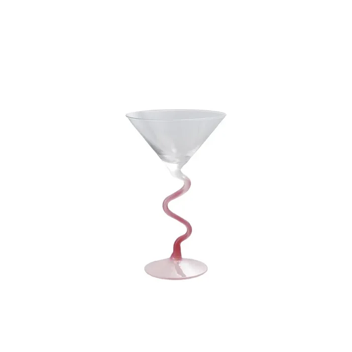 Hazel Mazel – Squiggly Stem Martini Glass