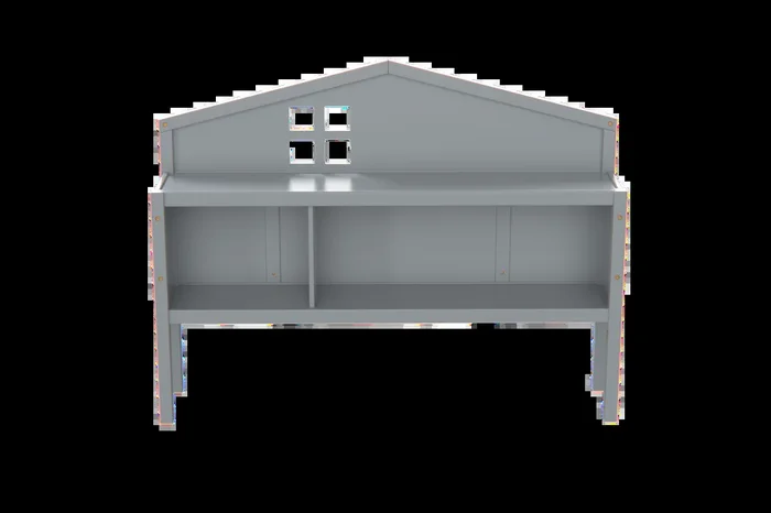 Headboard Storage Cabinet For Full Size Montessori Floor Bedgrey,Freely Collocation Grey Mdf