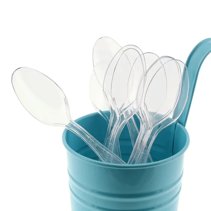 Heavy Clear Polystyrene Teaspoons, Case of 1,000