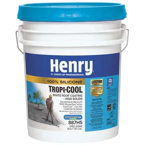 Henry Tropi-Cool White Silicone Roof Coating 4.75 gal
