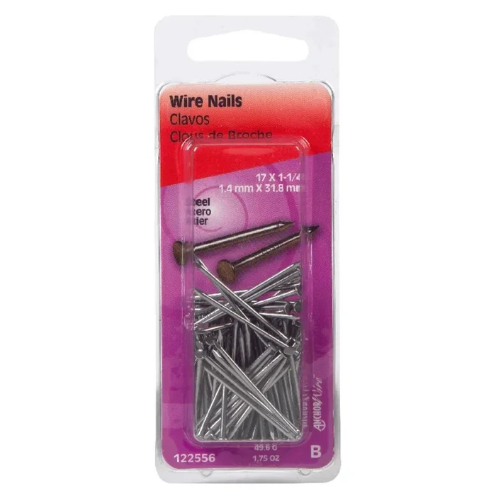 Hillman 1-1/4 in. Wire Bright Steel Nail Flat Head