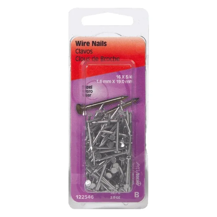 Hillman 3/4 in. Wire Bright Steel Nail Flat Head