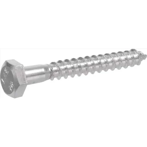 HILLMAN 3/8 in. X 5-1/2 in. L Hex Zinc-Plated Steel Lag Screw 50 pk