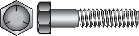 HILLMAN 7/16 in. D X 2 in. L Heat Treated Zinc Steel Hex Head Cap Screw 50 pk