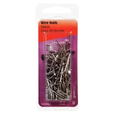 HILLMAN Anchor Wire 1 in. Wire Bright Steel Nail Flat Head