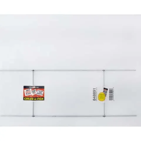 HILLMAN English White Blank Sign 14 in. H X 18 in. W
