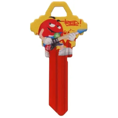 HILLMAN M&Ms Red House/Office Key Blank 68 SC1 Single For Schlage Locks