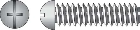 HILLMAN No. 10-24 Ga. X 1-1/4 in. L Combination Round Head Zinc-Plated Steel Machine Screws 100 pk