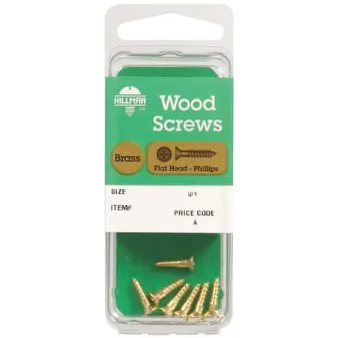 HILLMAN No. 4 X 3/4 in. L Phillips Coarse Wood Screws 1 pk