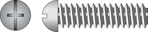 HILLMAN No. 6-32 Ga. X 3 in. L Combination Round Head Zinc-Plated Steel Machine Screws 100 pk
