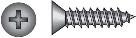 HILLMAN No. 6 Ga. X 3/8 in. L Phillips Flat Head Sheet Metal Screws 100 pk