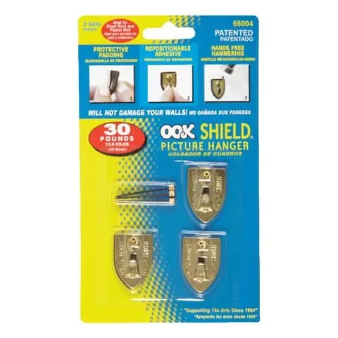 HILLMAN OOK Shield Picture Hanger 30 lb 3 pk