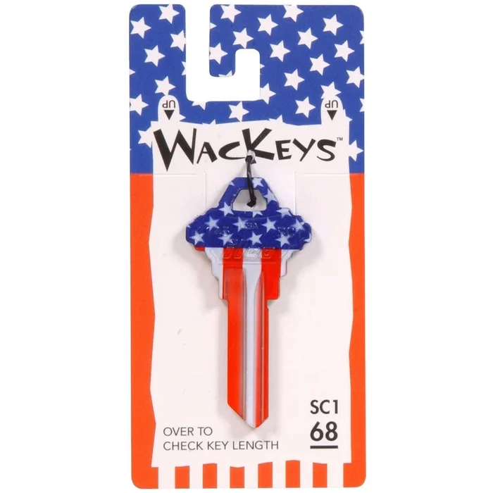 Hillman Wackey Flag House/Office Universal Key Blank Single