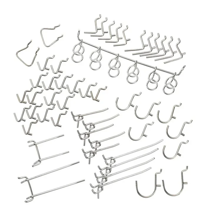 Hiltex 53106 Pegboard Hooks and Organizer Assortment | 50-Piece Variety Pack