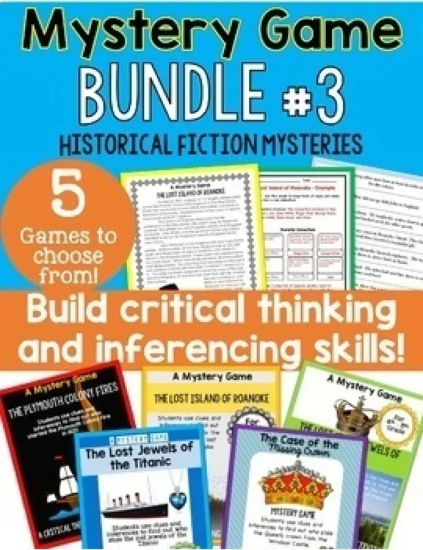 Historical Fiction Mysteries: Mystery Game Set #3