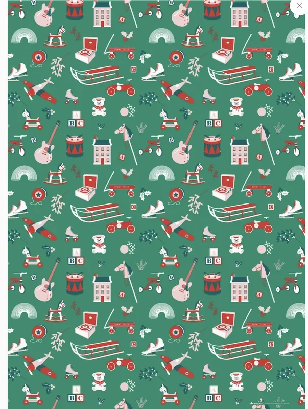 Holiday Wrapping Paper Roll – Classic Christmas Toys