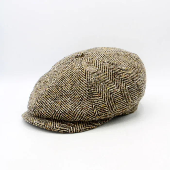 Hologramme Paris Bourbon Fleck Newsboy Cap | 8 Panel Wool | FunkyBrims