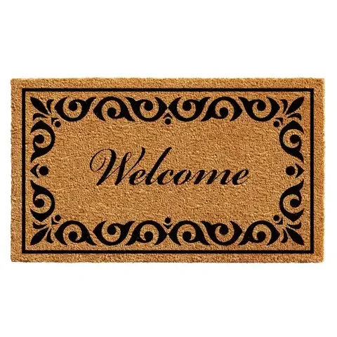 Home & More 1.42 ft. W X 2.42 ft. L Multi-color Breaux Welcome Coir Door Mat