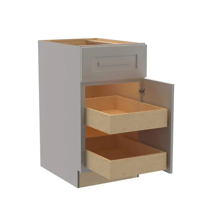 Home Decorators Collection Grayson 18″ Soft-Close Base Kitchen Cabinet in Pearl Gray