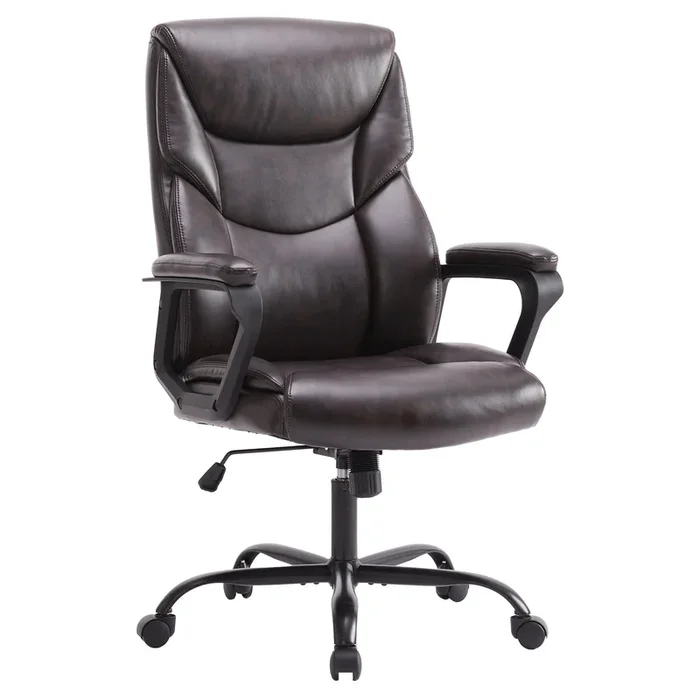 Home Office Chair Ergonomic PU Leather Desk Chair with Armrests