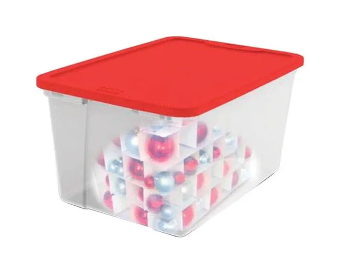 Homz 12-3/16 in. H X 16 in. W X 23-1/2 in. D Stackable Storage Tote