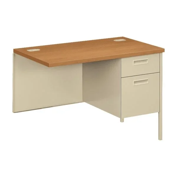 Hon Metro Classic 48″W Right Desk Return, Harvest/Putty