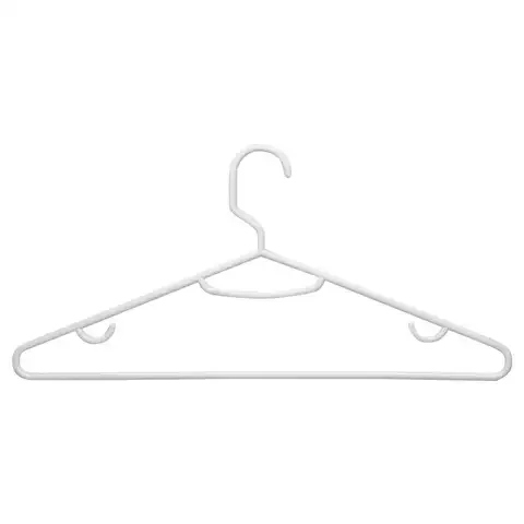 Honey-Can-Do 7 in. H X 15 in. L Plastic White Hanger 15 pk