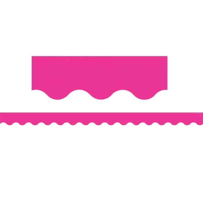 Hot Pink Scalloped Border Trim