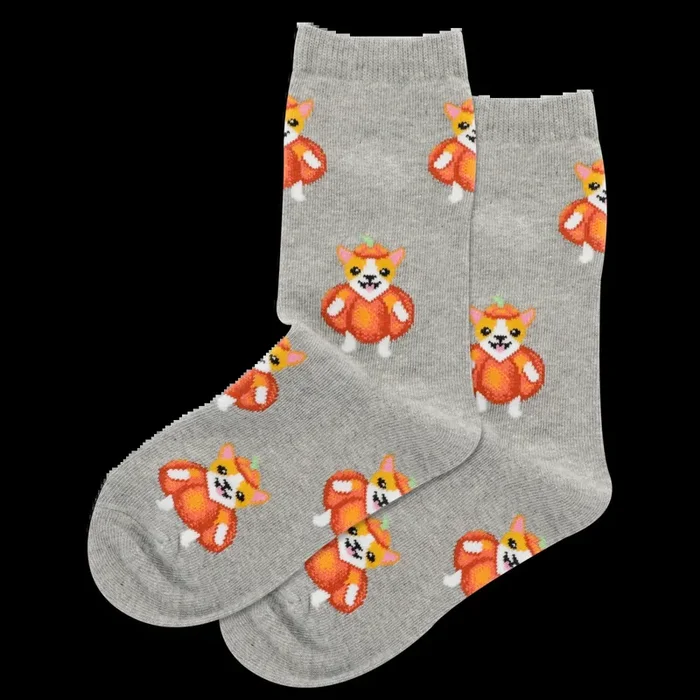 Hot Sox – Kid’s Socks – Corgi Pumpkin Costume