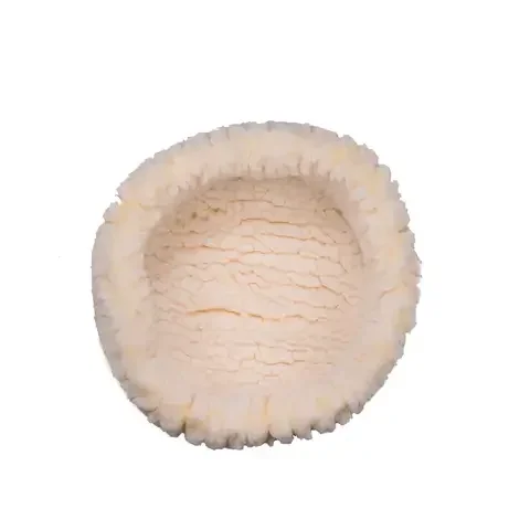 HuggleHounds HuggleSnuggler Cream Fleece Pet Bed 6 H X 15 W X 15 L