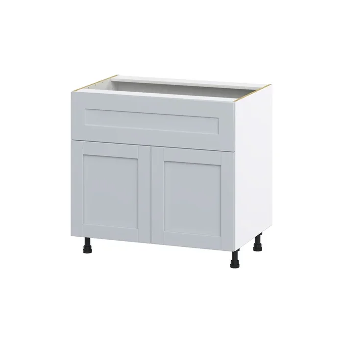 Hugo&Borg Charlesberg 36-in W x 34.5-in H x 24-in D Gray 1-Drawer Base Fully Assembled Cabinet (Flat Panel Shaker Style)
