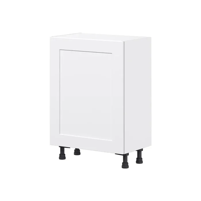 Hugo&Borg Jolie 24-in W x 34.5-in H x 14-in D Warm White Base Fully Assembled Cabinet (Flat Panel Shaker Door Style)