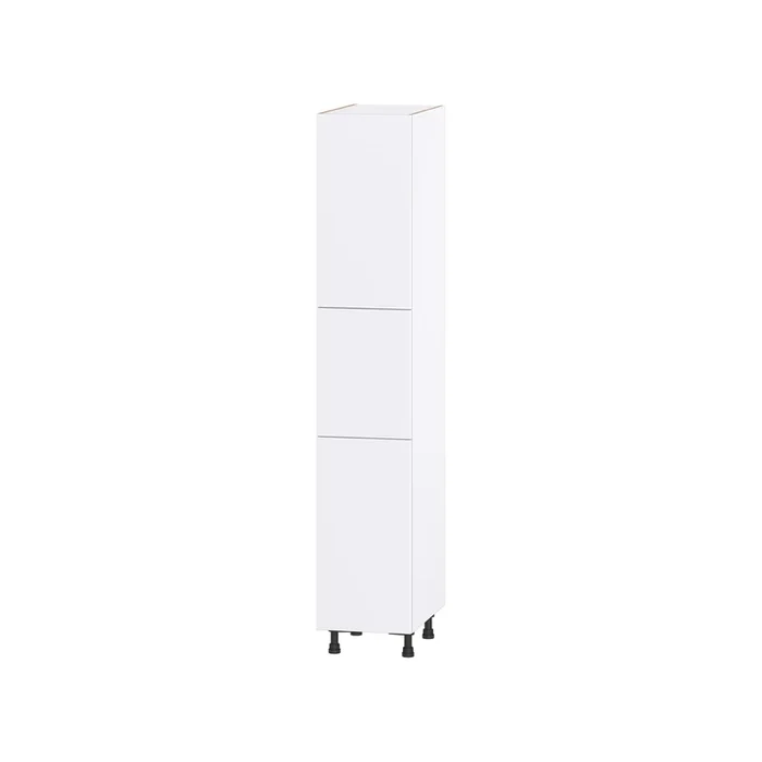 Hugo&Borg Lasalle 15-in W x 84.5-in H x 24-in D Bright White Slab Pantry Fully Assembled Cabinet (Flat Panel Slab Door Style)