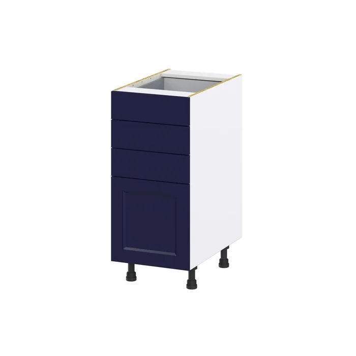 Hugo&Borg Lorette 15-in W x 34.5-in H x 25-in D Navy Blue 4-Drawer Base Fully Assembled Cabinet