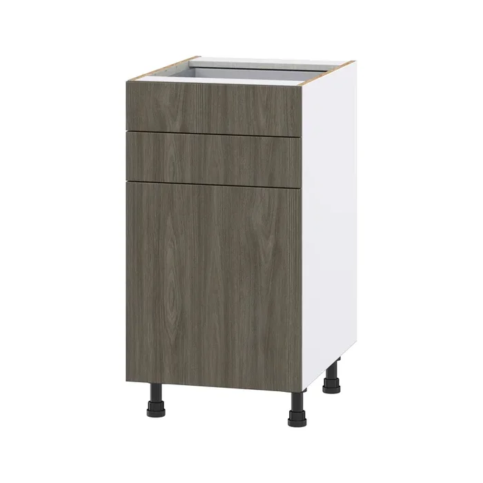Hugo&Borg Savane 18-in W x 34.5-in H x 24-in D Textmel 2-Drawers Base Fully Assembled Cabinet (Flat Panel Slab Style)