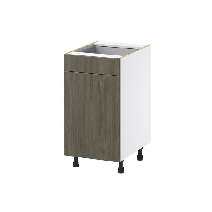 Hugo&Borg Savane 18-in W x 34.5-in H x 25-in D Textmel 1-Drawer Pull-out Cabinet Base Fully Assembled Cabinet (Flat Panel Style)