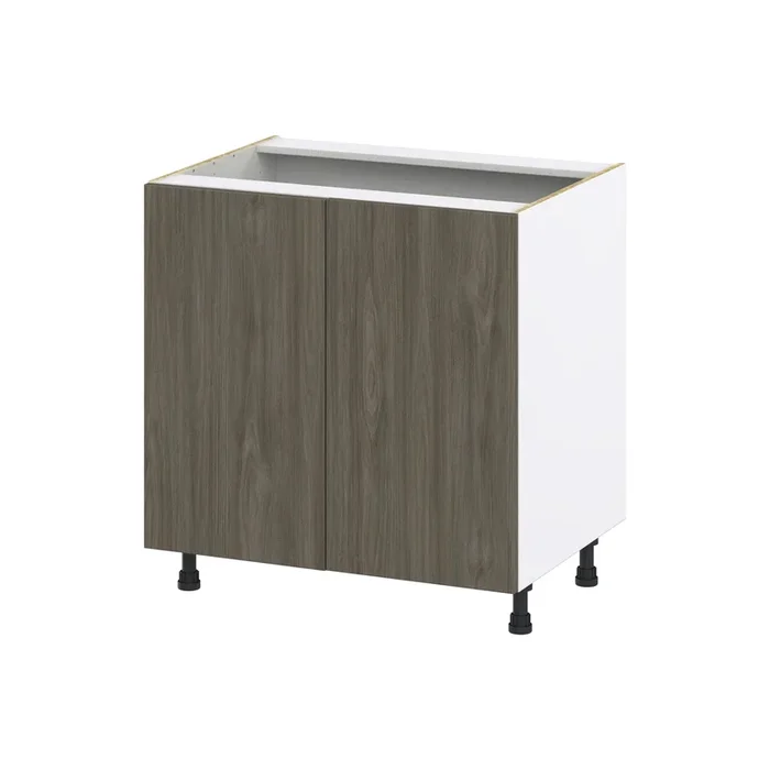 Hugo&Borg Savane 33-in W x 34.5-in H x 24-in D Textmel Sink Base Fully Assembled Cabinet (Flat Panel Slab Style)