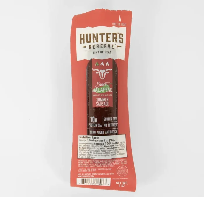 Hunter’s Reserve Summer Sausage – Sweet Jalepeno (4 oz.)