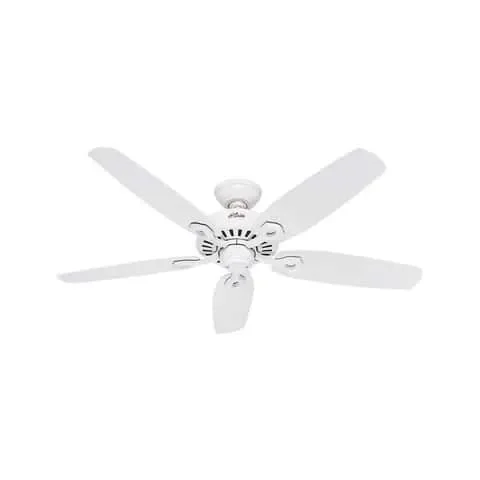 Hunter Builder 52 in. Snow White White Indoor Ceiling Fan
