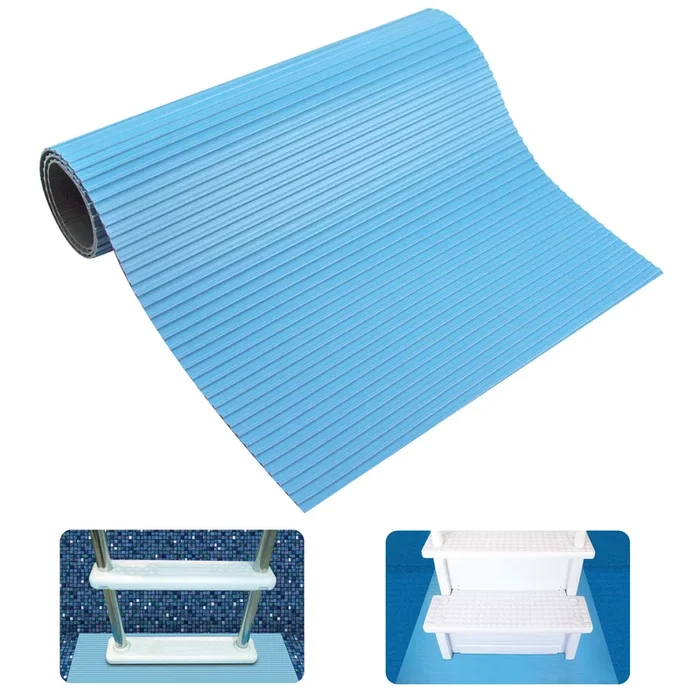 Hydrotools by Swimline Protective Ribbed Ladder Mat/In-Pool Step Pad, 9″ x 36″