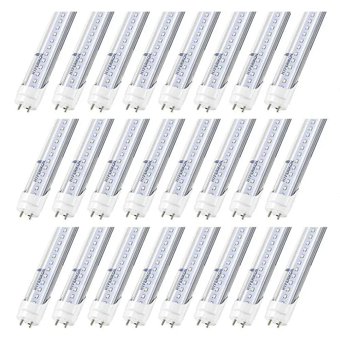 Hyperikon 18-Watt 4 ft. Linear T8 Ballast Compatible (Electronic Ballast) Double-End 5000K Clear LED Tube Light Bulb (24-Pack)