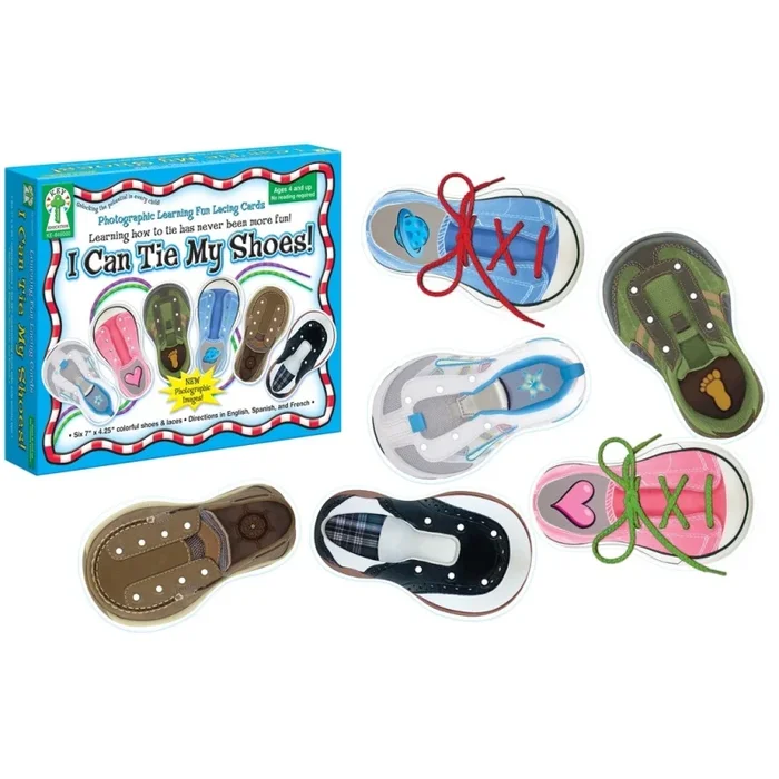 I Can Tie My Shoes Lacing Cards Grade Pk-1