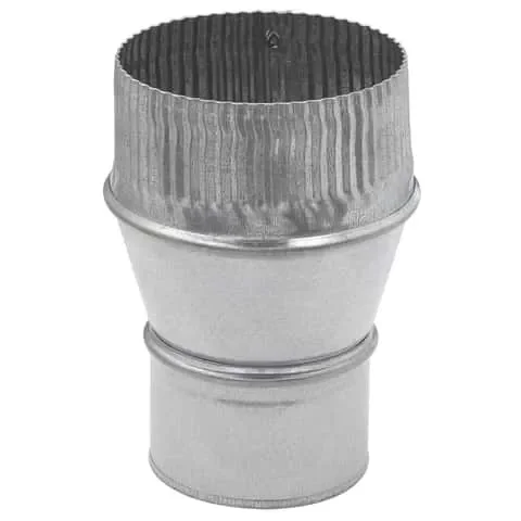Imperial 3 in. D X 4 in. D Galvanized Steel Furnace Pipe Increaser