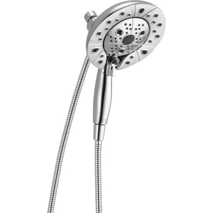In2ition Two-in-One 5-Spray 6.6 in. Dual Wall Mount Fixed and Handheld H2Okinetic Shower Head in Chrome