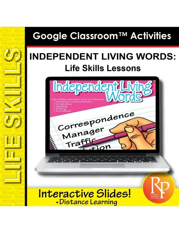 Independent Living Words – Life Skills Vocabulary Lessons For Google Classroom