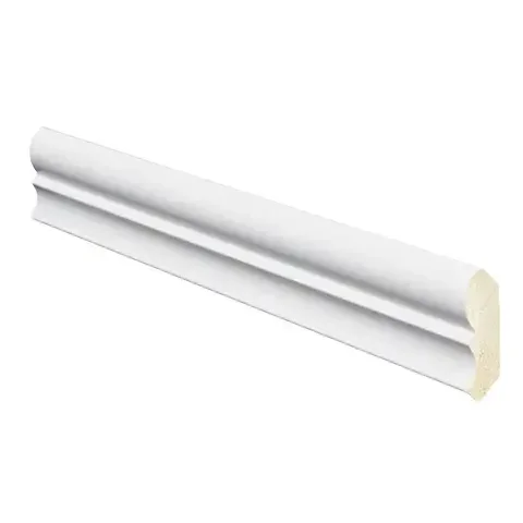 Inteplast Building Products 7/16 in. H X 1-11/16 in. W X 8 ft. L Prefinished Crystal White Polystyre