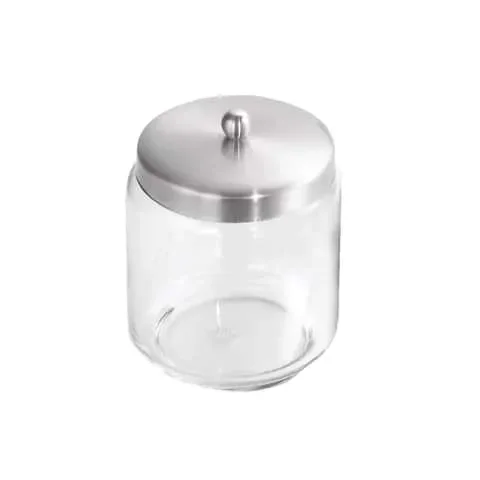 InterDesign Forma Brushed Clear Stainless Steel Covered Jar
