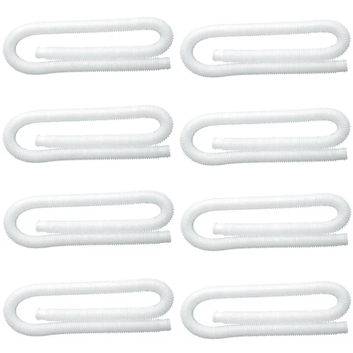 Intex 1.25 Inch Diameter Accessory Pool Pump Replacement Hose 59In Long (8 Pack)