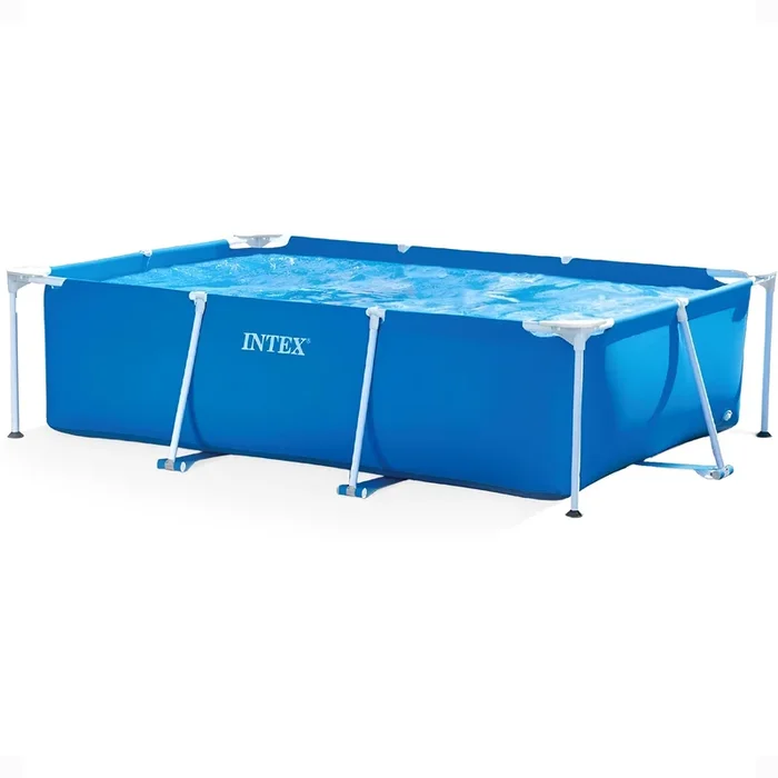 Intex 9.8′ x 29.5″ Rectangular Frame Above Ground Outdoor Backyard Swimming Pool